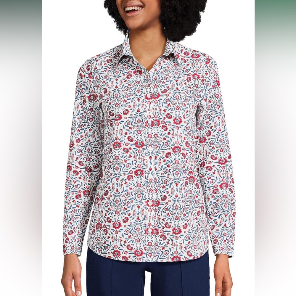 Lands' End Women's Pinwale Cord Long Sleeve Shirt